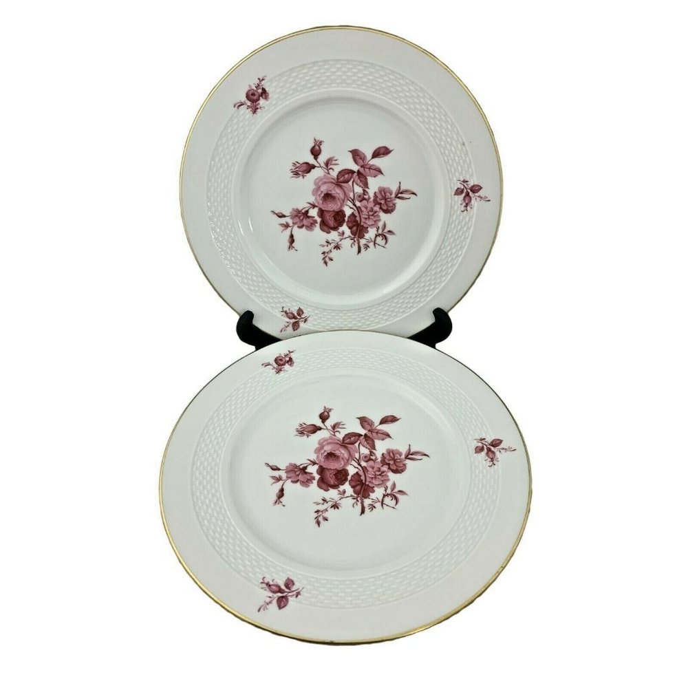 Vintage Hutschenreuther Hohenberg China Serenade Pair Dinner Plates 9.75"